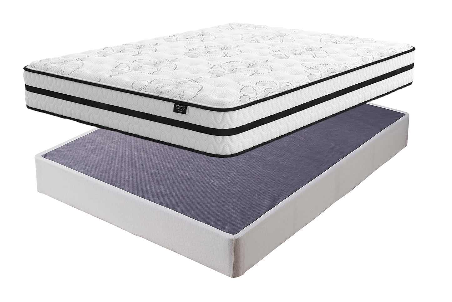 Ashley Express - Chime 10 Inch Hybrid Mattress with Foundation