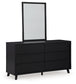 Danziar Queen Panel Bed with Mirrored Dresser, Chest and Nightstand