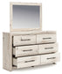 Lawroy Queen Panel Bed with Mirrored Dresser