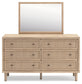 Cielden King Panel Headboard with Mirrored Dresser and Chest