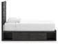 Hollivern  Panel Bed With Storage