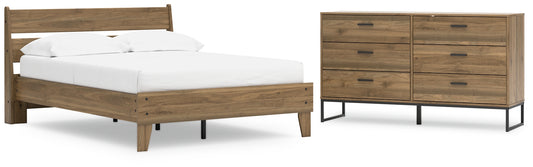 Ashley Express - Deanlow Full Platform Panel Bed with Dresser