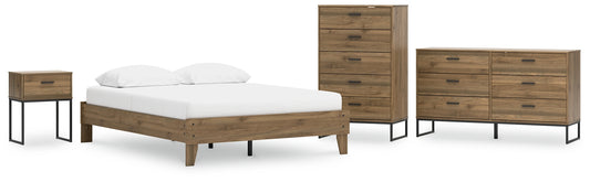 Ashley Express - Deanlow Queen Platform Bed with Dresser, Chest and Nightstand