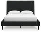 Cadmori Full Upholstered Bed with Mirrored Dresser and 2 Nightstands