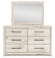 Lawroy Queen Panel Storage Bed with Mirrored Dresser and Nightstand