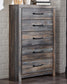 Drystan Queen/Full Bookcase Headboard with Mirrored Dresser and Chest