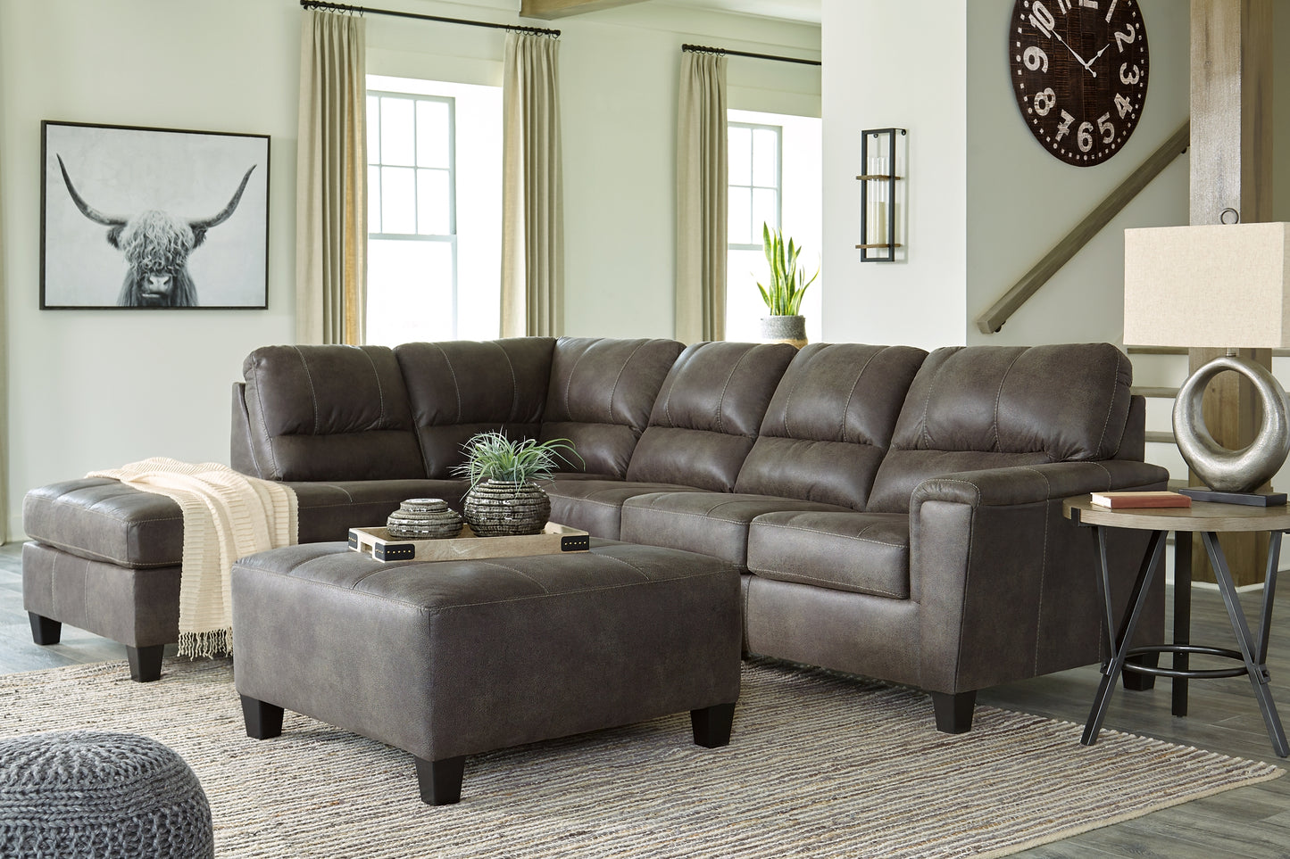 Navi 2-Piece Sectional with Ottoman