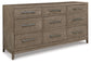 Chrestner Queen Panel Bed with Dresser