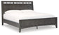 Montillan California King Panel Bed with Mirrored Dresser