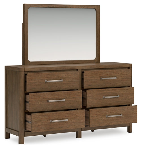 Cabalynn King Panel Bed with Storage with Mirrored Dresser, Chest and 2 Nightstands